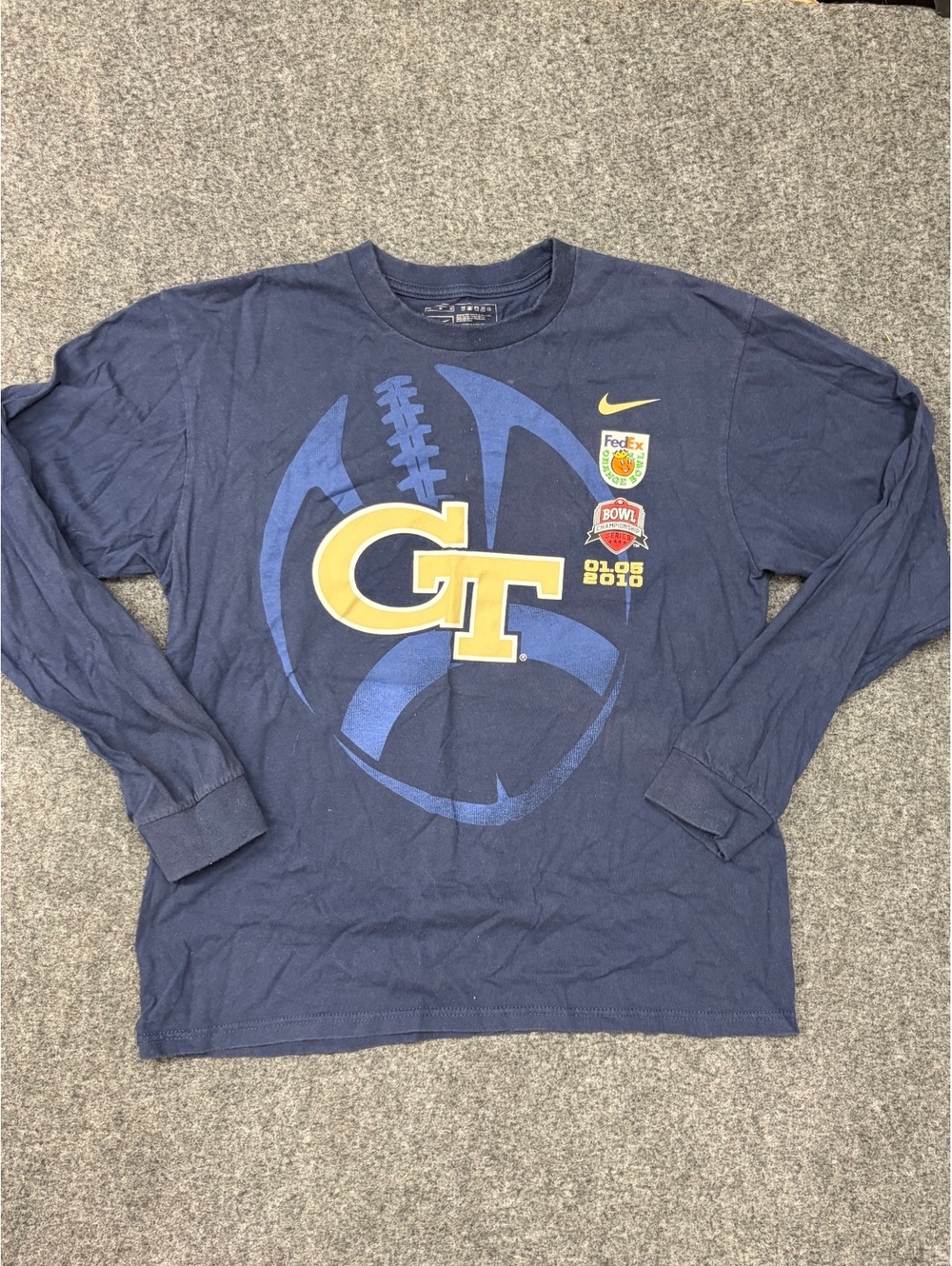 Nike Georgia Tech Long Sleeve Football Shirt Size M
